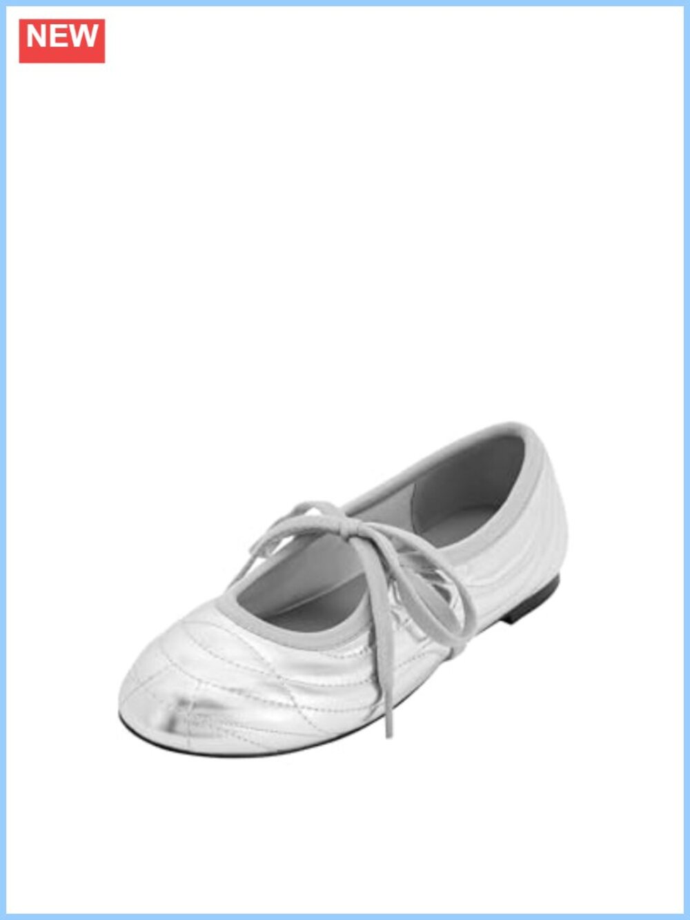 Faux Fur Lace-Up Ballet Flats with Topstitching and Ruffle Detail